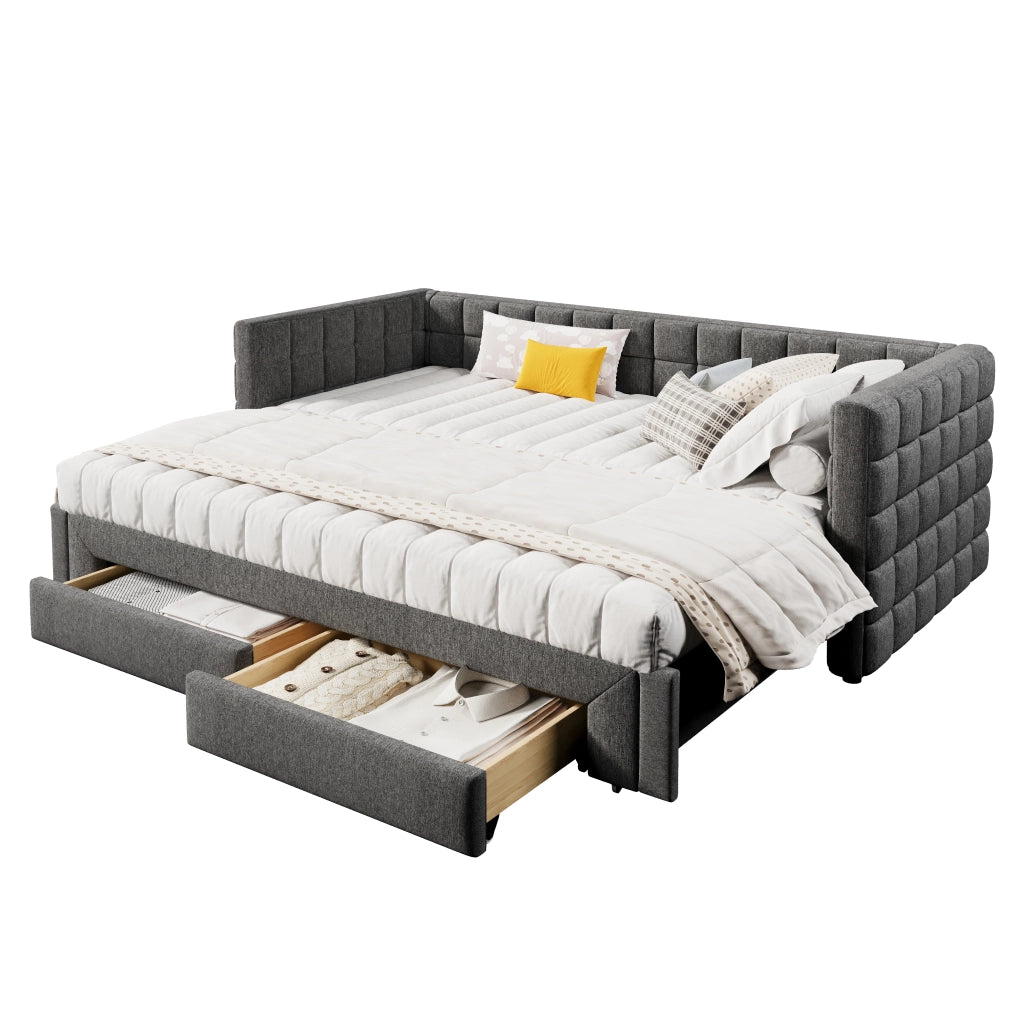 letto divano velluto grigio 90 x 200 cm