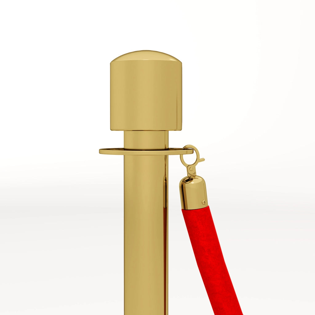 Separatori per ambienti ¨C Minimal ¨C Acciaio inox con base dorata e corda rossa