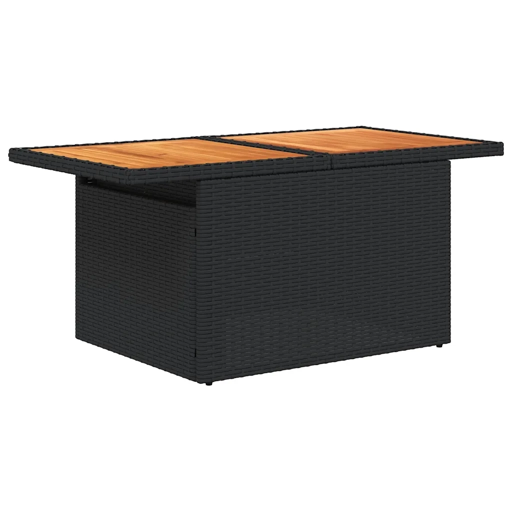 Set Divano da Giardino 6 pz con Cuscini Nero in Polyrattan 3326913