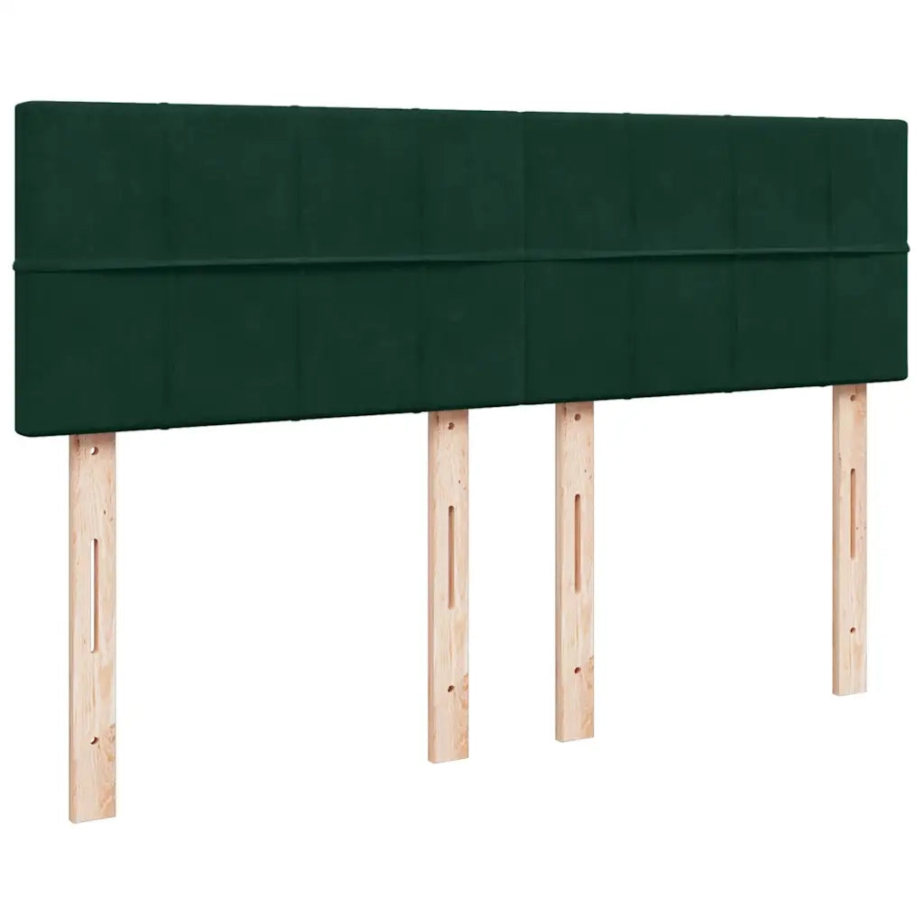 Giroletto a Molle con Materasso Verde Scuro 160x200 cm Velluto 3286357