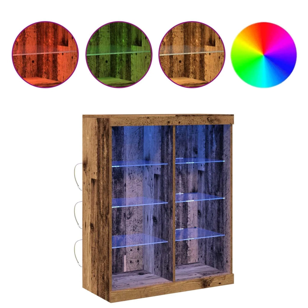 Madia LED Legno antico 81 x 37 x 100 cm Legno ingegnerizzato 863048