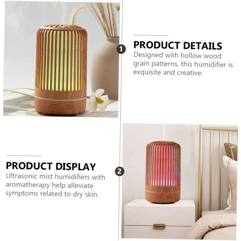Trade Shop - Umidificatore Per Ambiente Aromaterapia Oli Essenzili Con Luce Notte Profumatore -