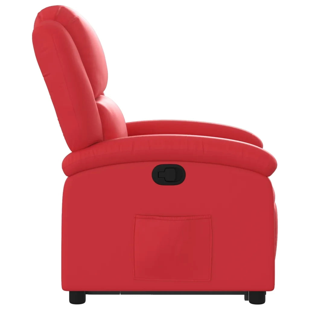 Divano Sedia-Poltrona Alzapersona Reclinabile Rosso in Similpelle 245191
