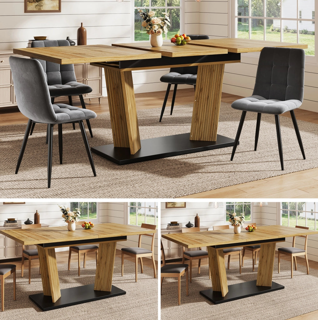 TAVOLO da Pranzo Allungabile 120-160x80 cm MDF Rovere