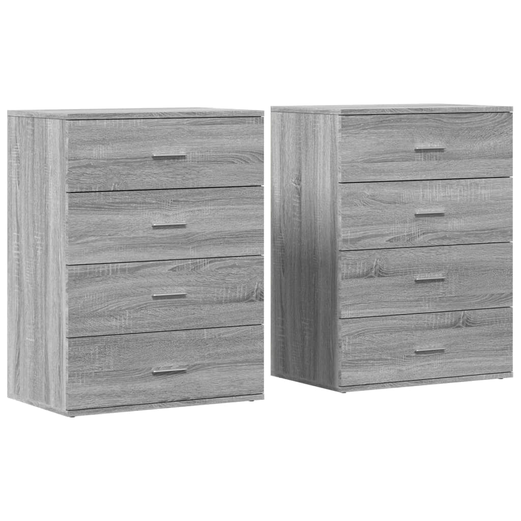 Buffet credenza cassettiera armadio mobile contenitore organizer per cucina soggiorno salotti set di 2 Sonoma 60 x 39 x 80 cm in legno ingegnerizzato grigio 02_0036968