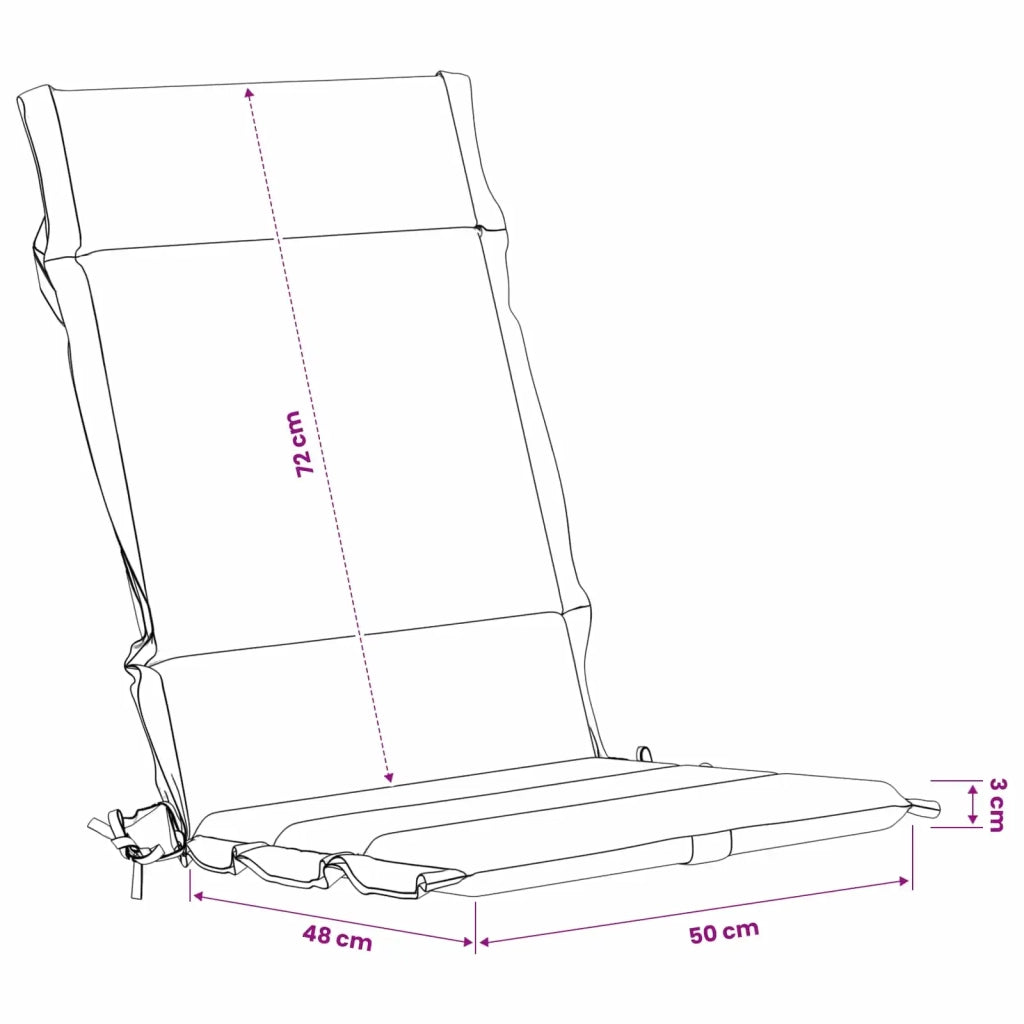 Cuscini per Sedia Alta in 2 Pezzi GEMERT 2 pcs 100% Poliestere 946435