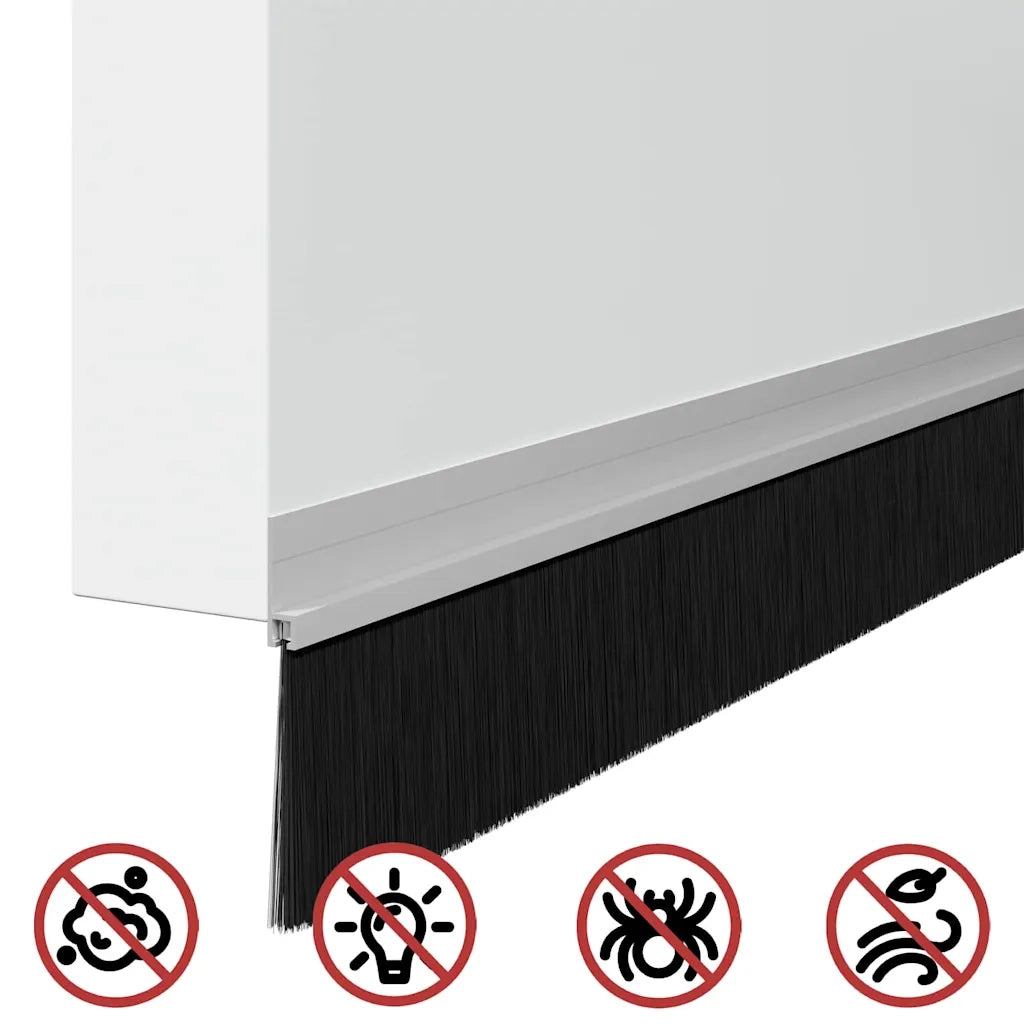Spazzole per porte autoadesive 6 pz Argento 100 cm CFW5165116