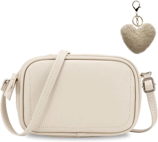 Borsa a tracolla - Grande formato - Bianca - Ideale per l'uso quotidiano - Design moderno