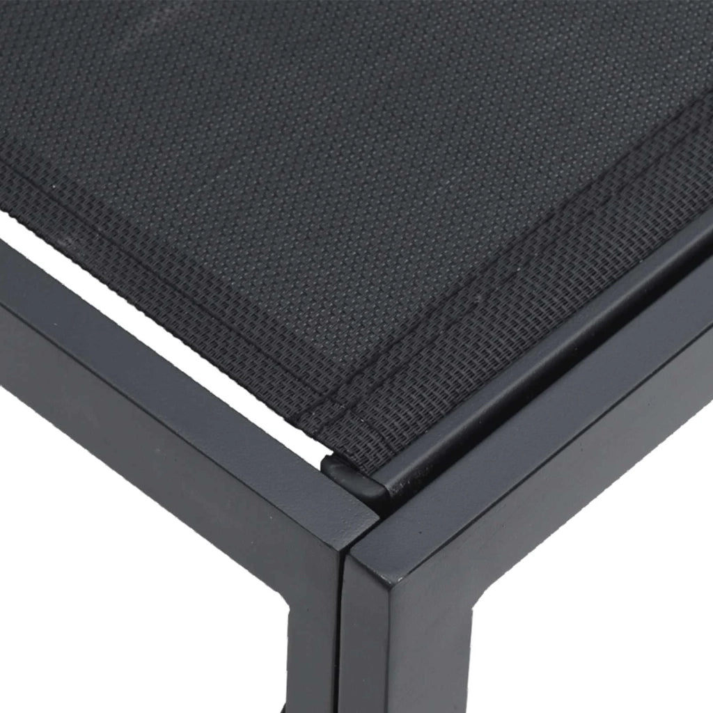 Set Divano da Giardino con cuscino 7 pcs Nero Alluminio 3378945