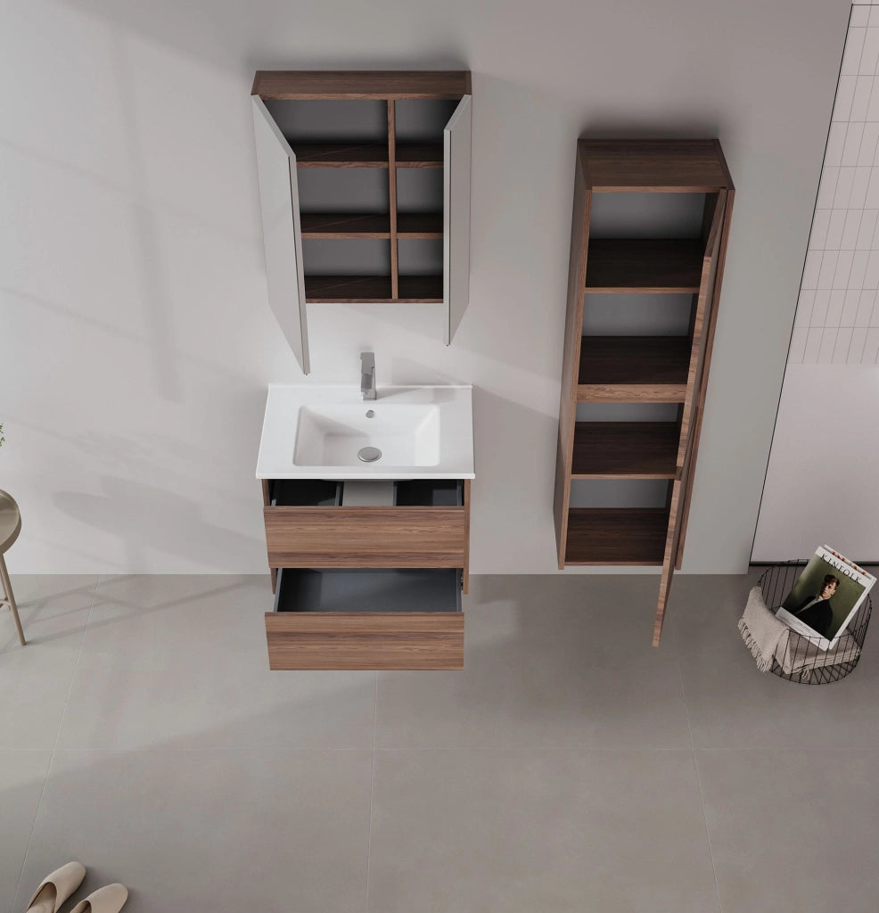 Mobile lavabo "Side 65 v2" - 65 x 45 x 52 cm - Noce scuro