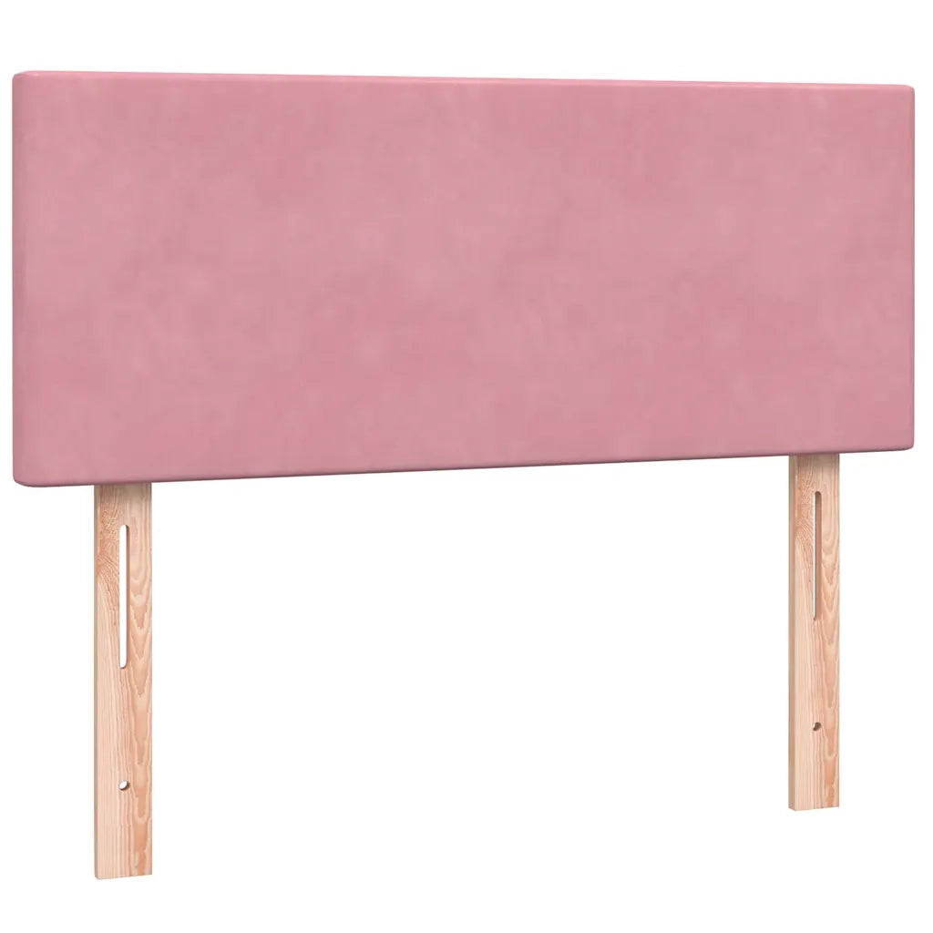 Letto a Molle con Materasso e LED Rosa 120x220 cm in Velluto 3316736