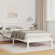 Struttura del letto-Giroletto-Rete del Letto Bianco 80 x 210 cm Pino massello 973921