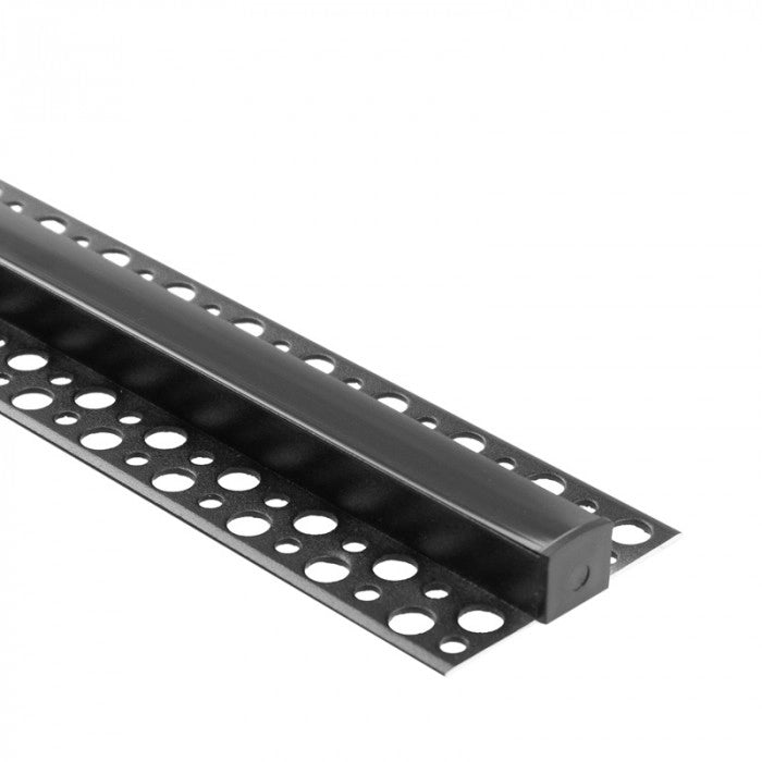 Profilo LED GN01 a superficie nero diffusore nero 1m Ecolight