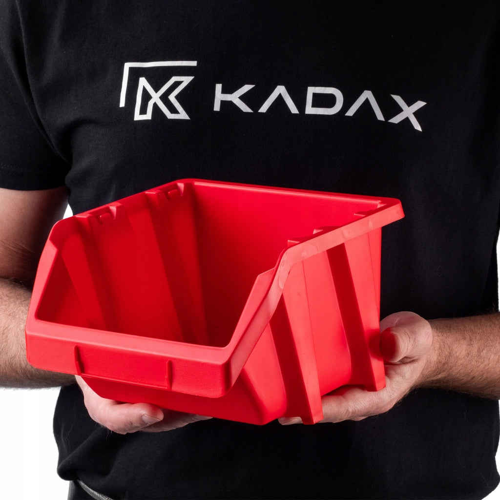 Set di 50 vassoi portaoggetti KADAX per officina, dimensioni 214x198 mm.