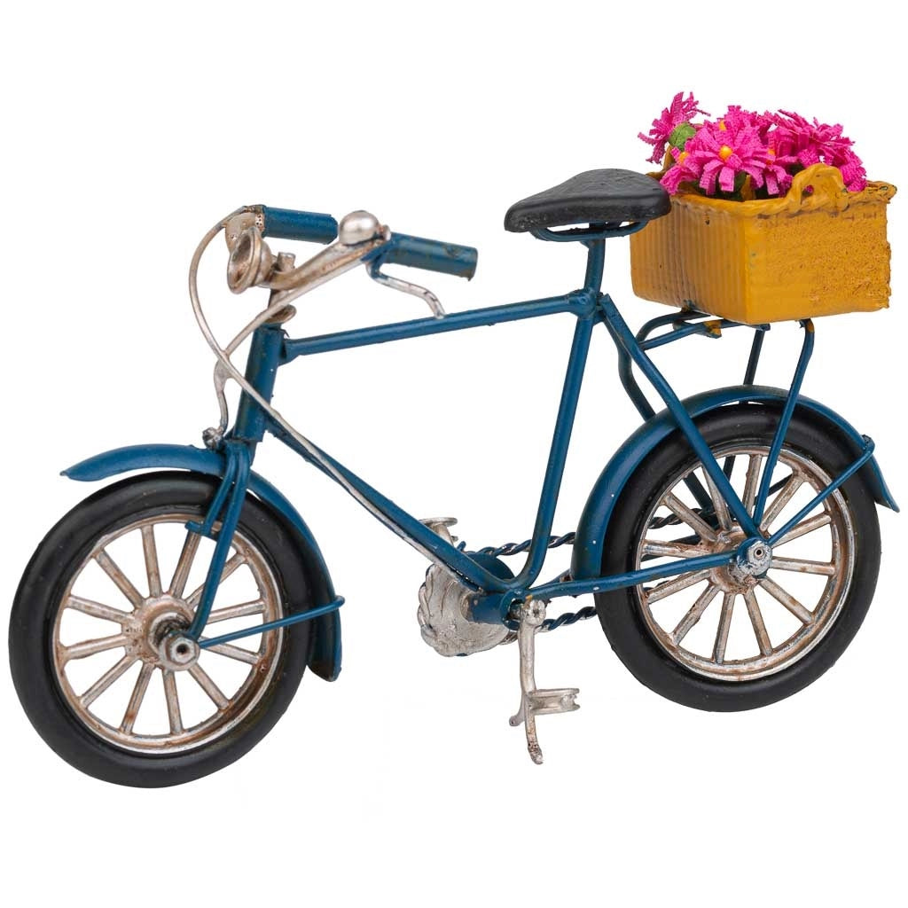 Bicicletta in metallo blu 16x7x10h