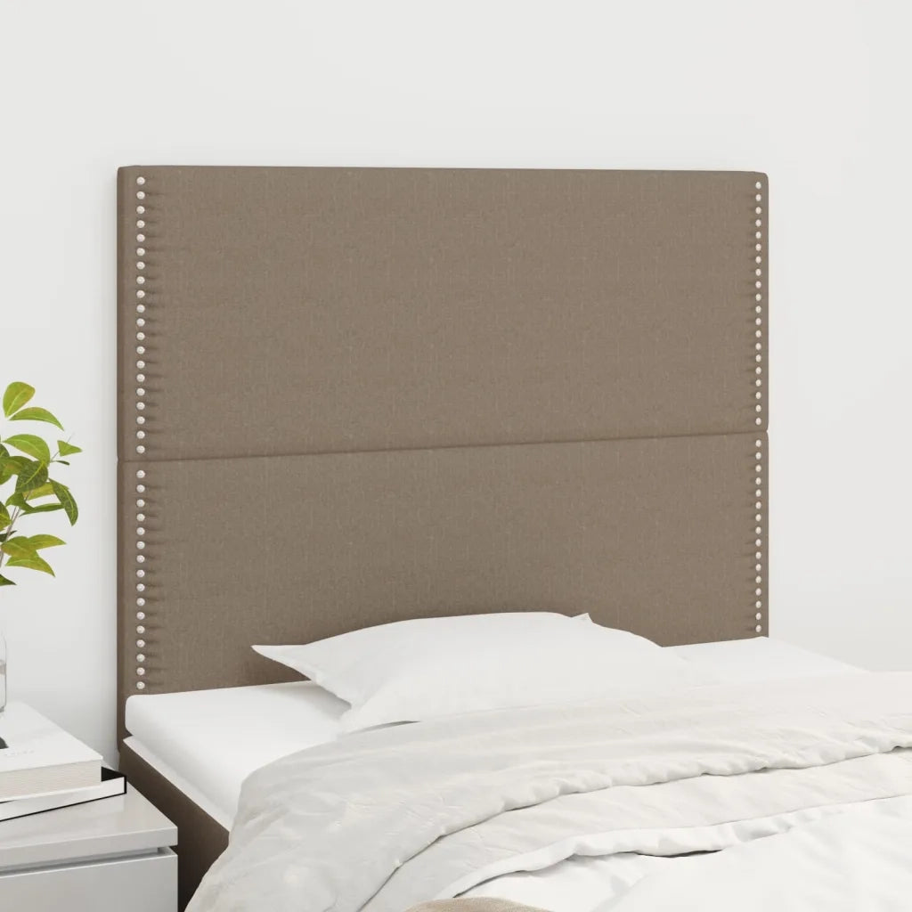Testiera | Testata per letto tortora 100x5x118/128 cm in tessuto