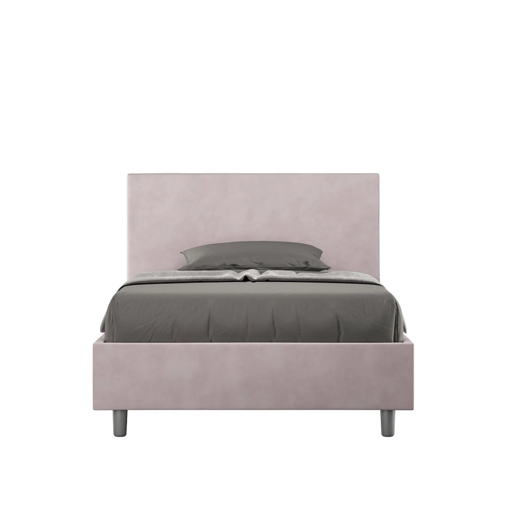Letto 1 Piazza e Mezzo 120x200 cm con Rete e Contenitore Adele Glicine