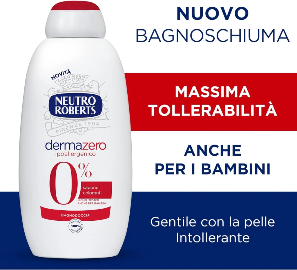 NEUTRO ROBERTS BAGNOSCHIUMA DERMAZERO 2 FLACONI DA 600 ML IPOALLERGENICO