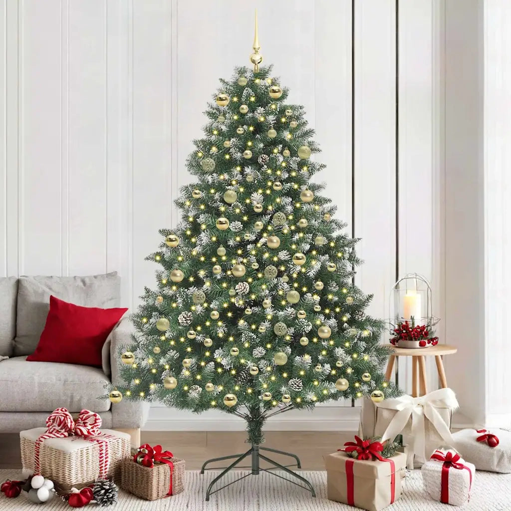 Albero di Natale artificiale con 300 LED Verde 210 cm 3395249