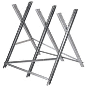 Einhell 4500067 Cavalletto per Tronchi Pieghevole Regolabile 3 Altezze 80 cm Portata 150 Kg colore Argento