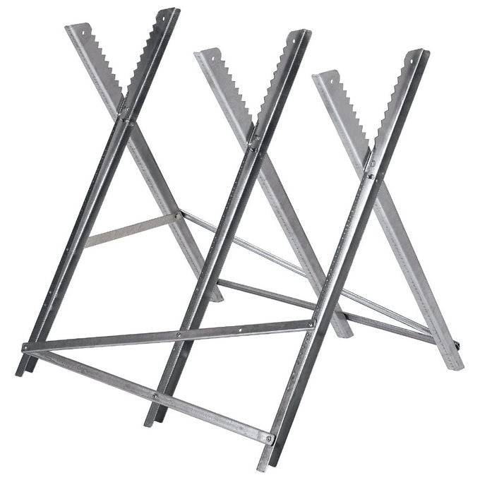 Einhell 4500067 Cavalletto per Tronchi Pieghevole Regolabile 3 Altezze 80 cm Portata 150 Kg colore Argento