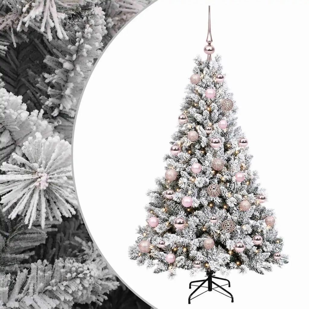 Albero di Natale artificiale con palline 150 cm 150 LED 3465772