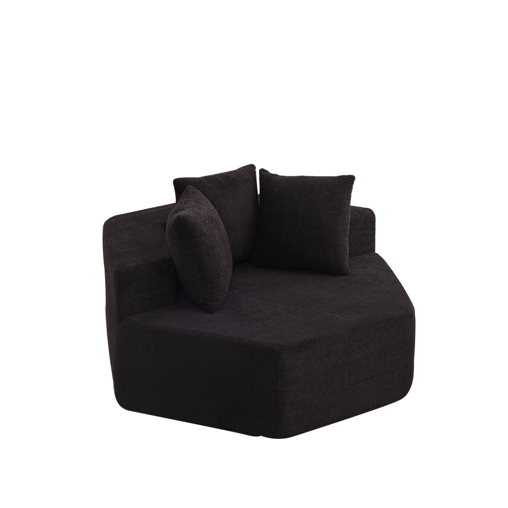 Divano modulare monopezzo ¨C Minimal ¨C Tessuto chenille, design moderno