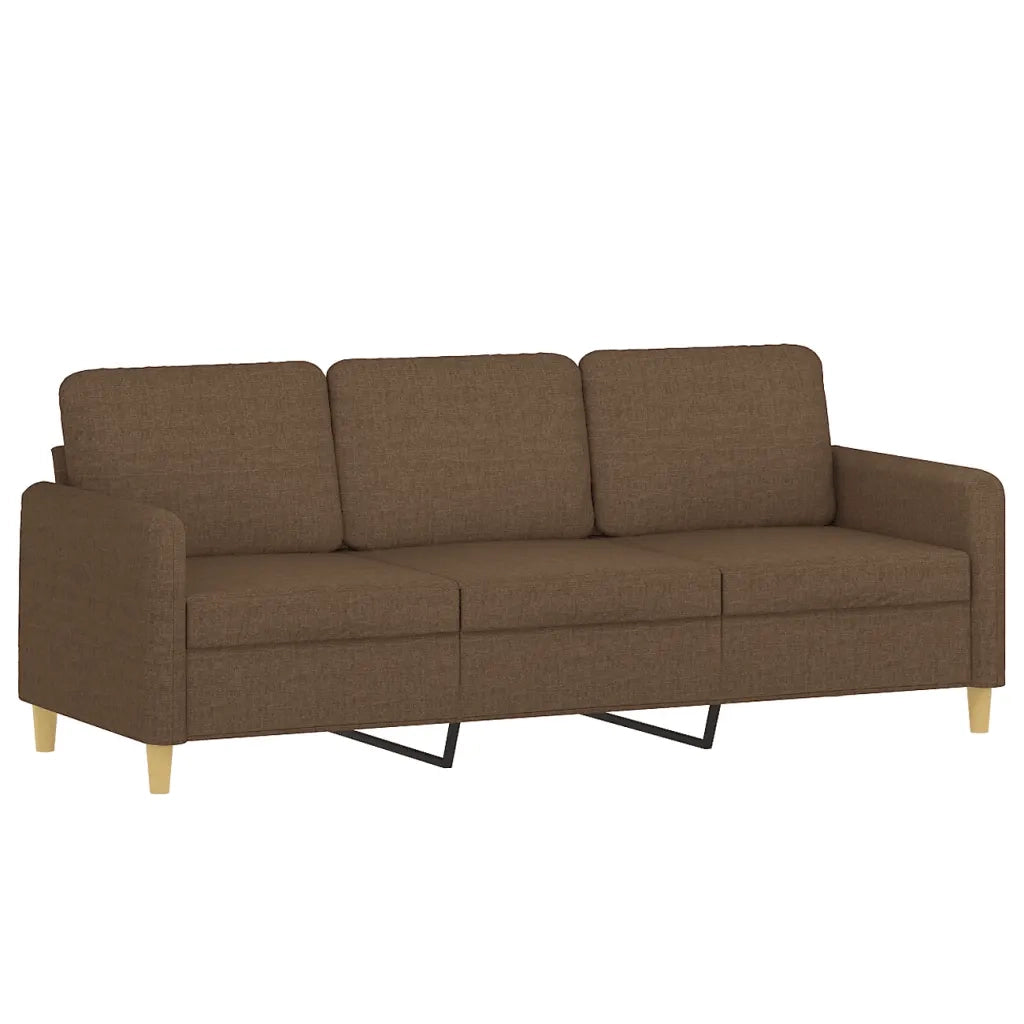 Divano a 3 Posti-Sofa 3 Posti Marrone 180 cm in Tessuto 285598