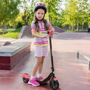 Monopattino elettrico per bambini con 3 modalità di velocità freno elettronico Bluetooth luci e display LED rosa