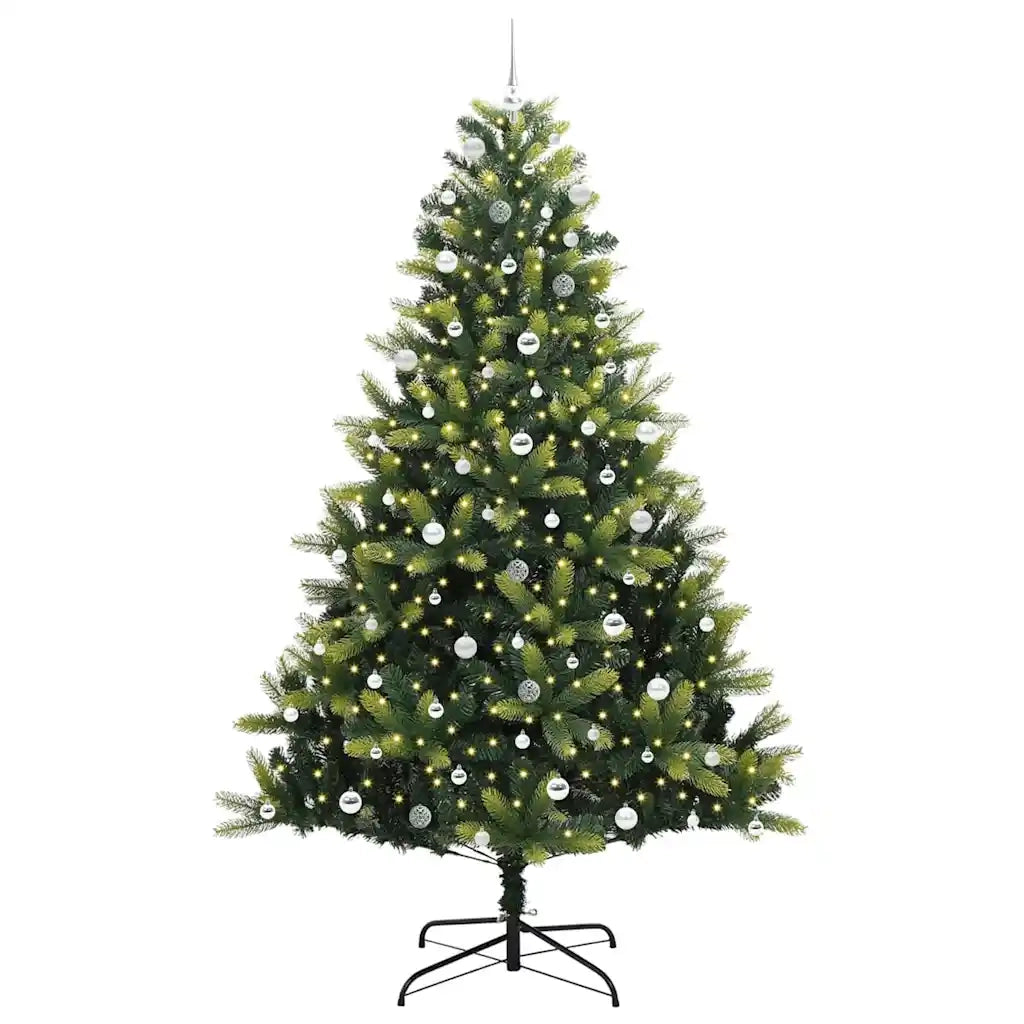 Albero di Natale Artificiale a Cerniera con 300 LED Verde 3396014