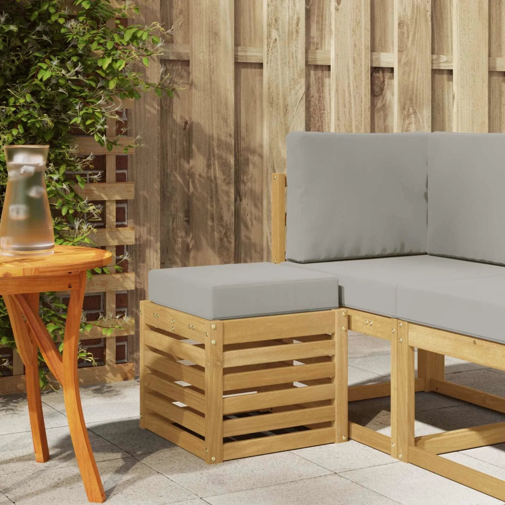 Panchina da esterno | Panchina da Giardino | Panca da Giardino con cuscino Bianco 43 x 43 x 45 cm