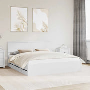 Struttura del letto-Giroletto-Rete del Letto Bianco 180 x 200 cm Legno Ingegnerizzato 228384