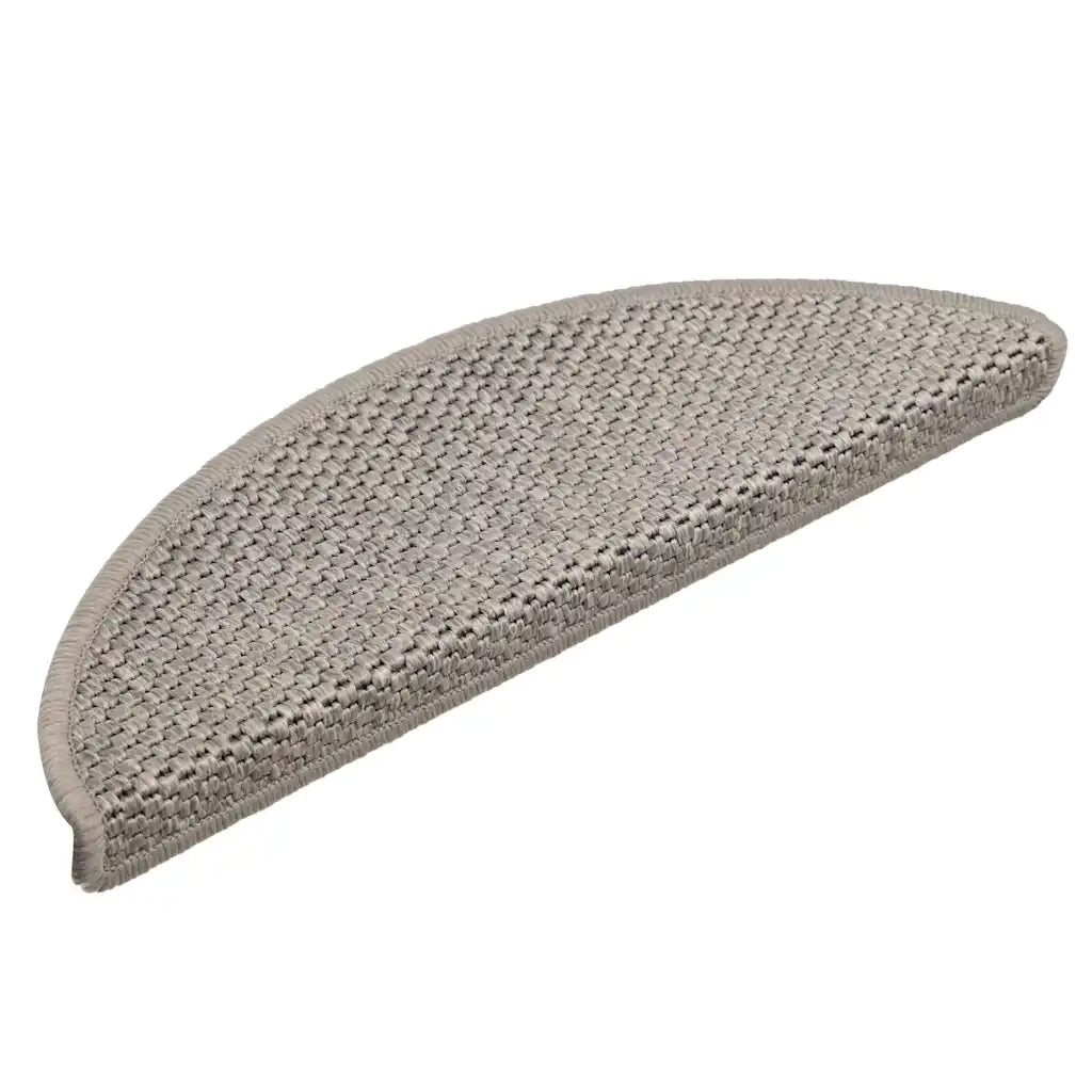 Tappeti Autoadesivi Scale Aspetto Sisal 15 pz | Gradini per Scale 56x17x3cm Argento