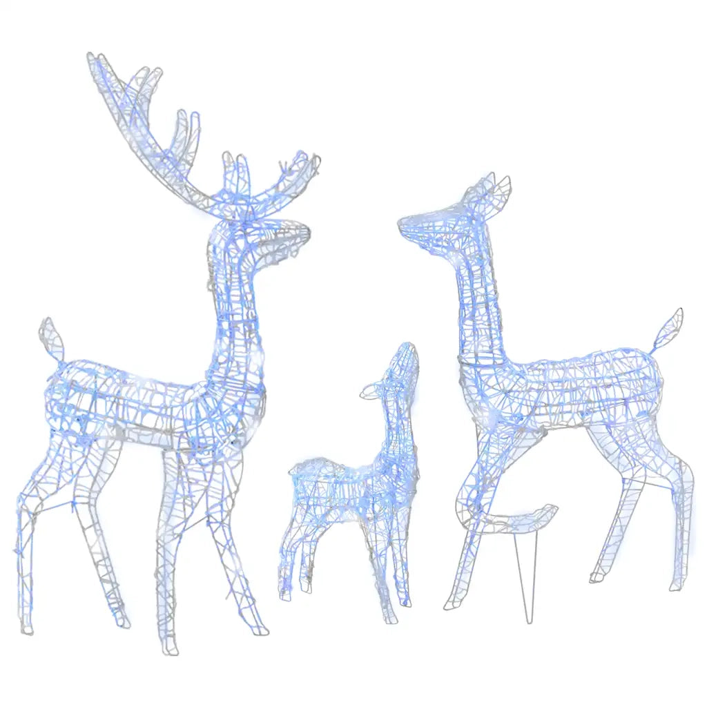 Famiglia di Renne di Natale 300 LED-Luci decorative natalizie Blu in Acrilico
