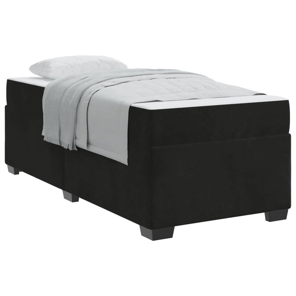 Struttura del letto con materasso Nero 100 x 200 cm Tessuto 3399274