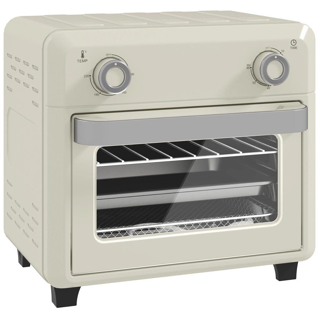 Mini forno a convezione 10L 2 in 1 mini forno con griglia, teglia e vassoio raccoglibriciole, friggitrice ad aria calda 80¡ãC-230¡ãC con touch