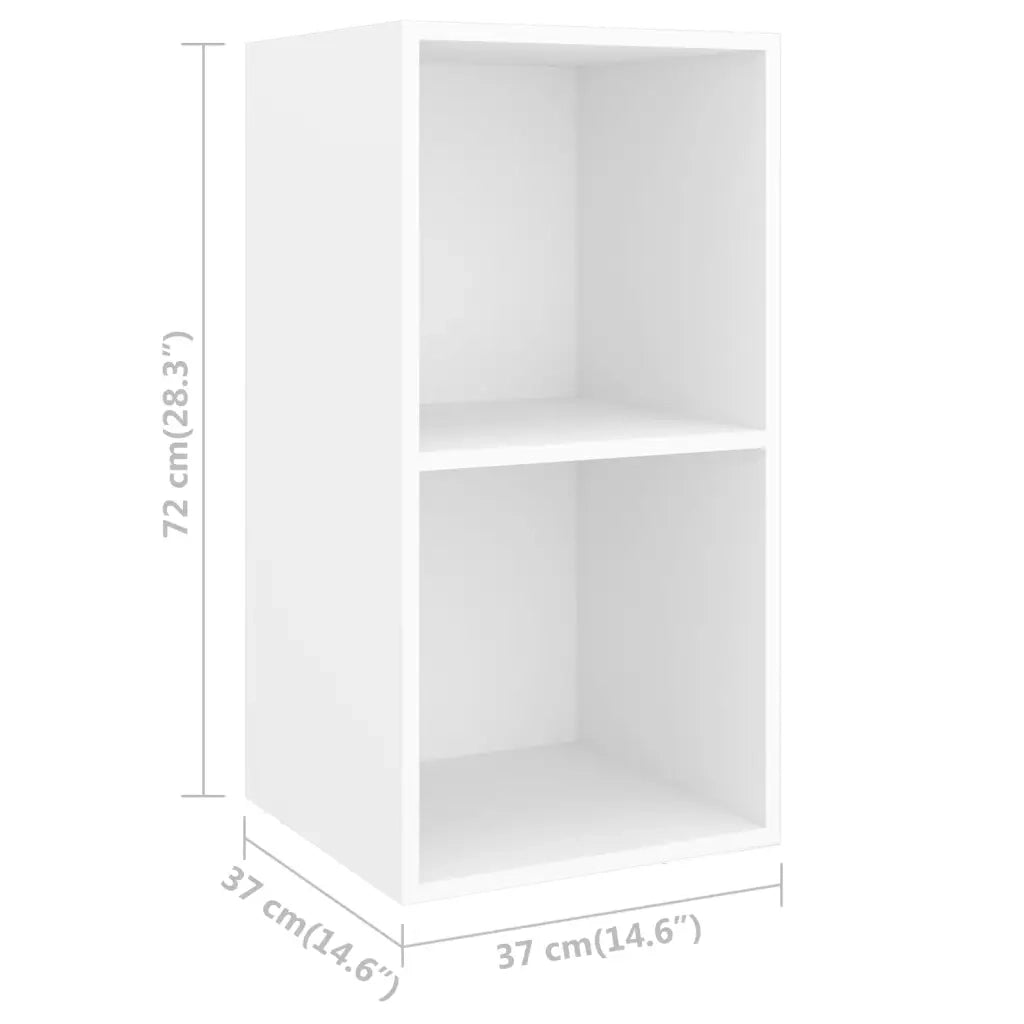 Mobile TV a Parete 4 pz-Set di 4 Mobile TV a Muro Bianco in Truciolato 440551
