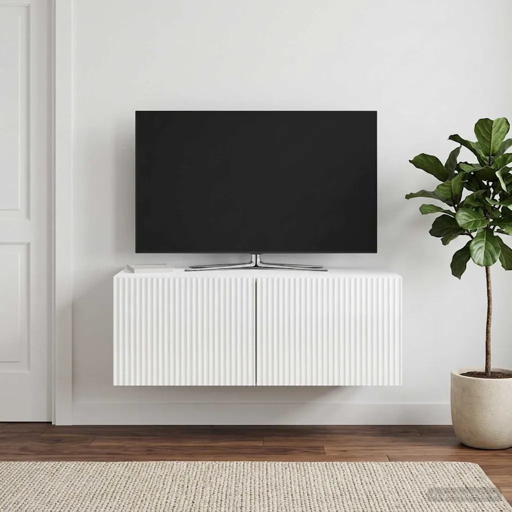 Mobile Porta TV da Muro 78,5 x 41 x 30 cm Bianco Lucido 898519