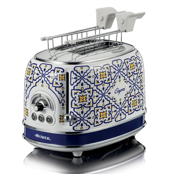 Ariete 155 tostapane capri, 810w, 2 fette, 6 livelli di doratura, vassoio raccogli briciole, funzione defrost, espulsione automatica - ARI155CA