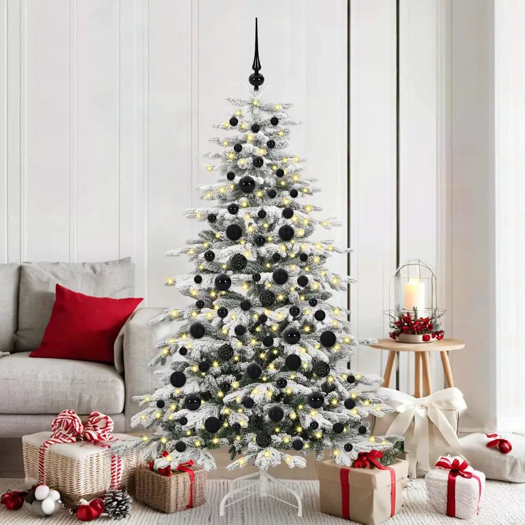 Set di Palle di Natale con 300 LED 120 pz Nero Plastica CFW1820097