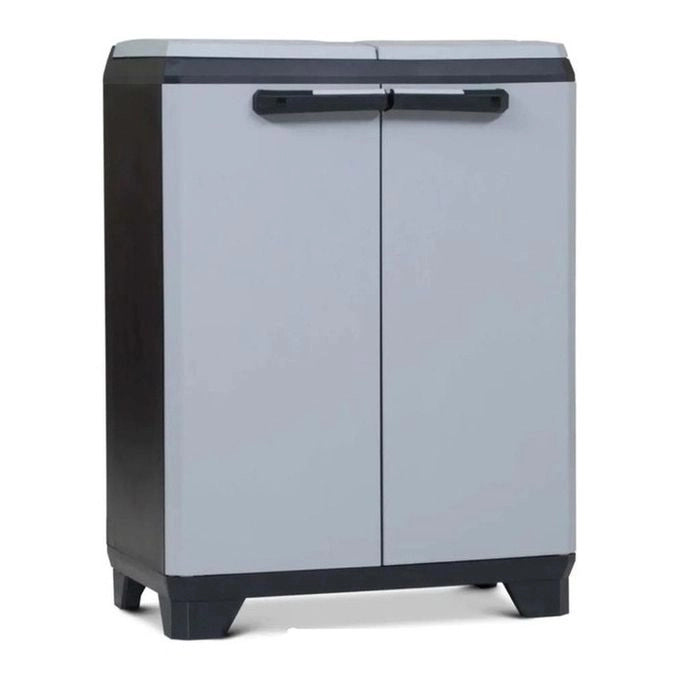 Keter 17206899 bidone per la spazzatura 220 L Quadrato Polipropilene (PP) Grigio