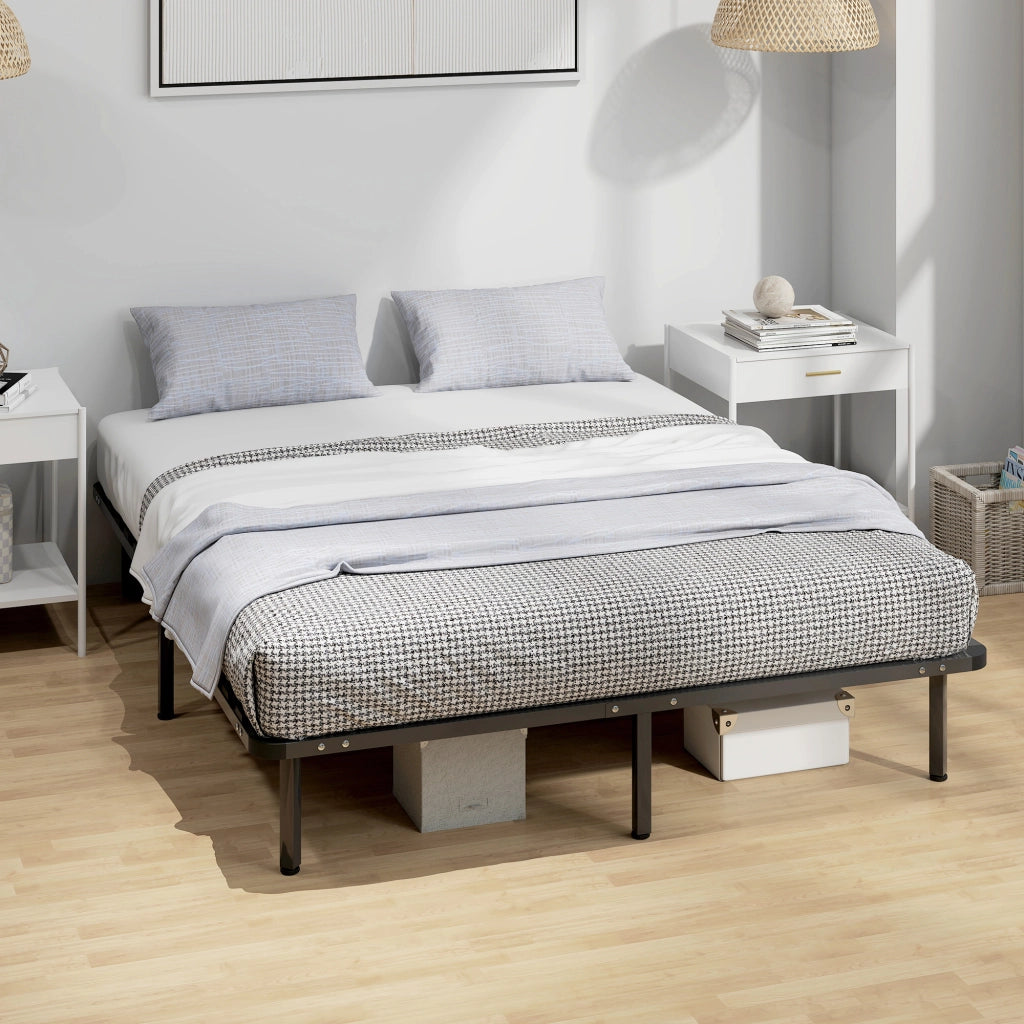 Letto matrimoniale contenitore ¨C Xylo ¨C legno massello nero con rete a doghe 160x190 cm