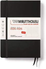Weekplanner accademico 2025 - nero - medio - copertina rigida