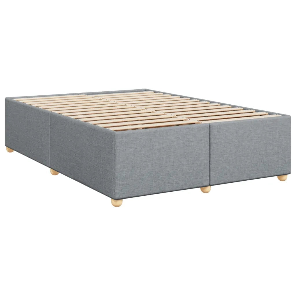 Giroletto a Molle con Materasso Grigio Chiaro 140x190cm Tessuto 3291275