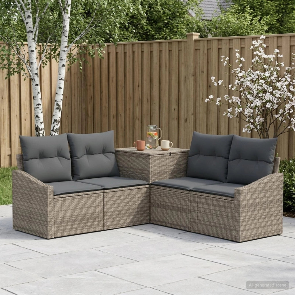 Set di divani 5 pz Grigio e Grigio Scuro 3447818