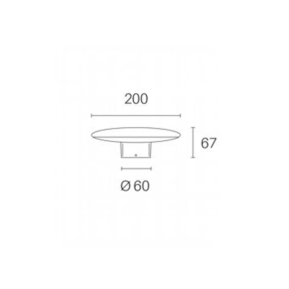 Applique Esterno Moderna Head Alluminio E Materie Plasiche Bianco Led 18W 3000K