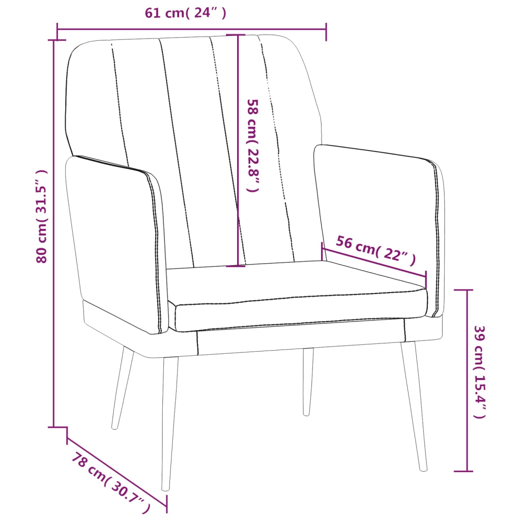 Poltrona | Sedia Relax Nera 61x78x80 cm Similpelle