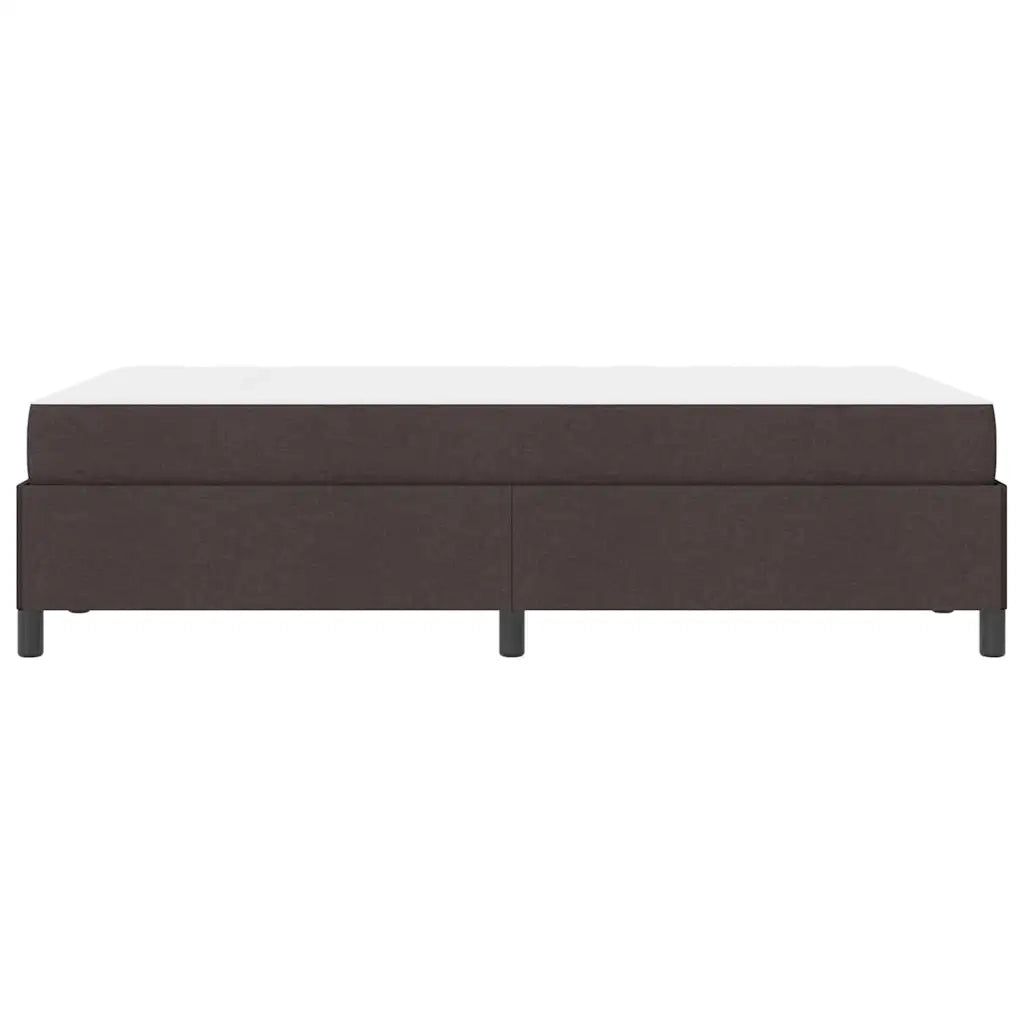 Letto a molle Marrone Scuro 120 x 190 cm Tessuto