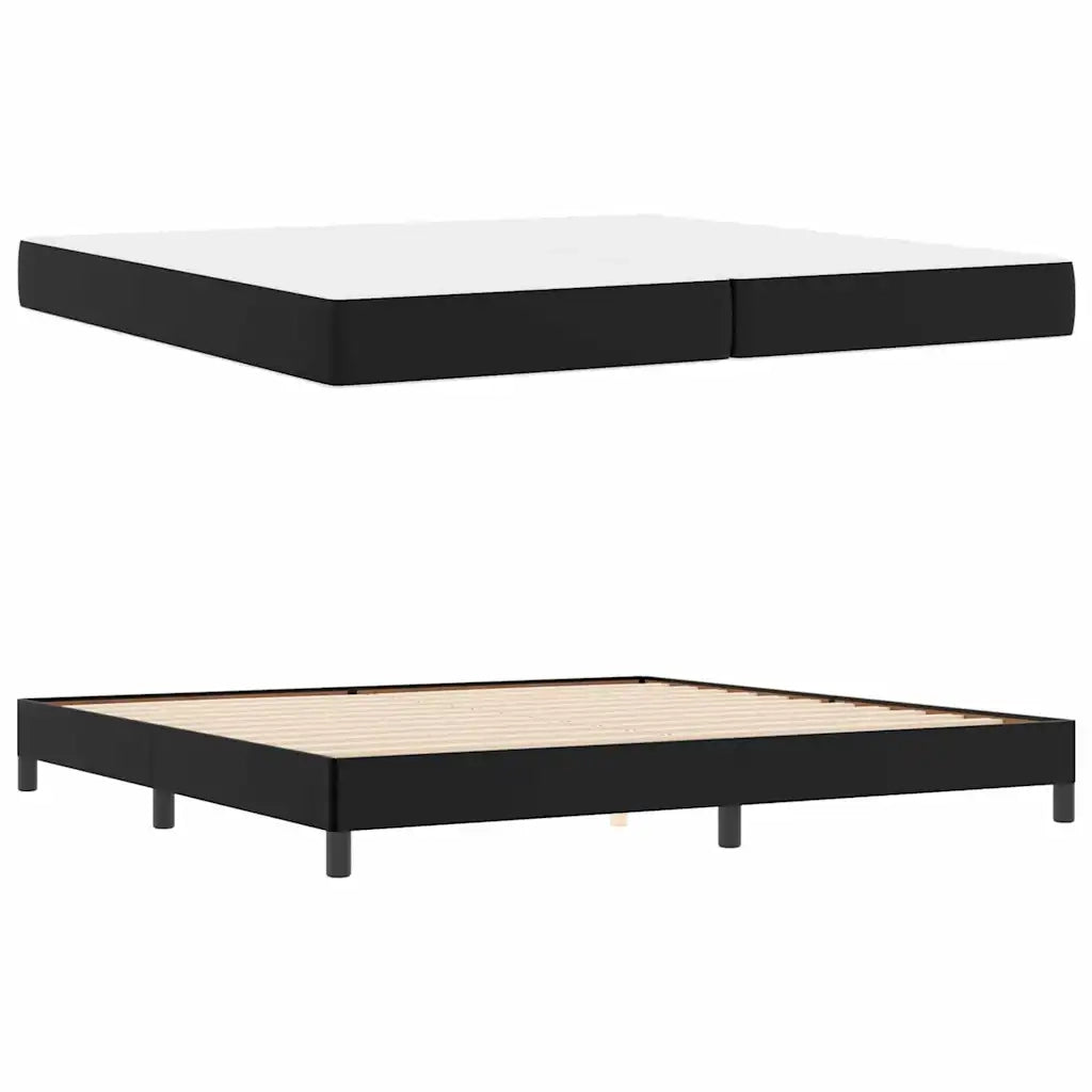 Struttura del letto con materasso Nero 200 x 200 cm Tessuto 3398648
