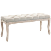 Panca letto ¨C zephmum ¨C Tessuto beige, legno, 110x40x48